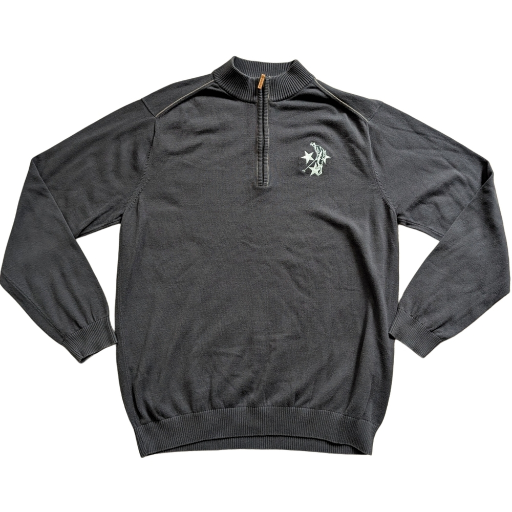 Devon & Jones Navy Blue Quarter Zip Sweater Size Large